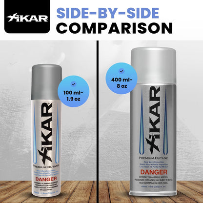 XIKAR PUROFINE Premium Butane Fuel Refill - Ultra Refined Culinary Butane (400ml) | 0 Impurities, 2 Pack