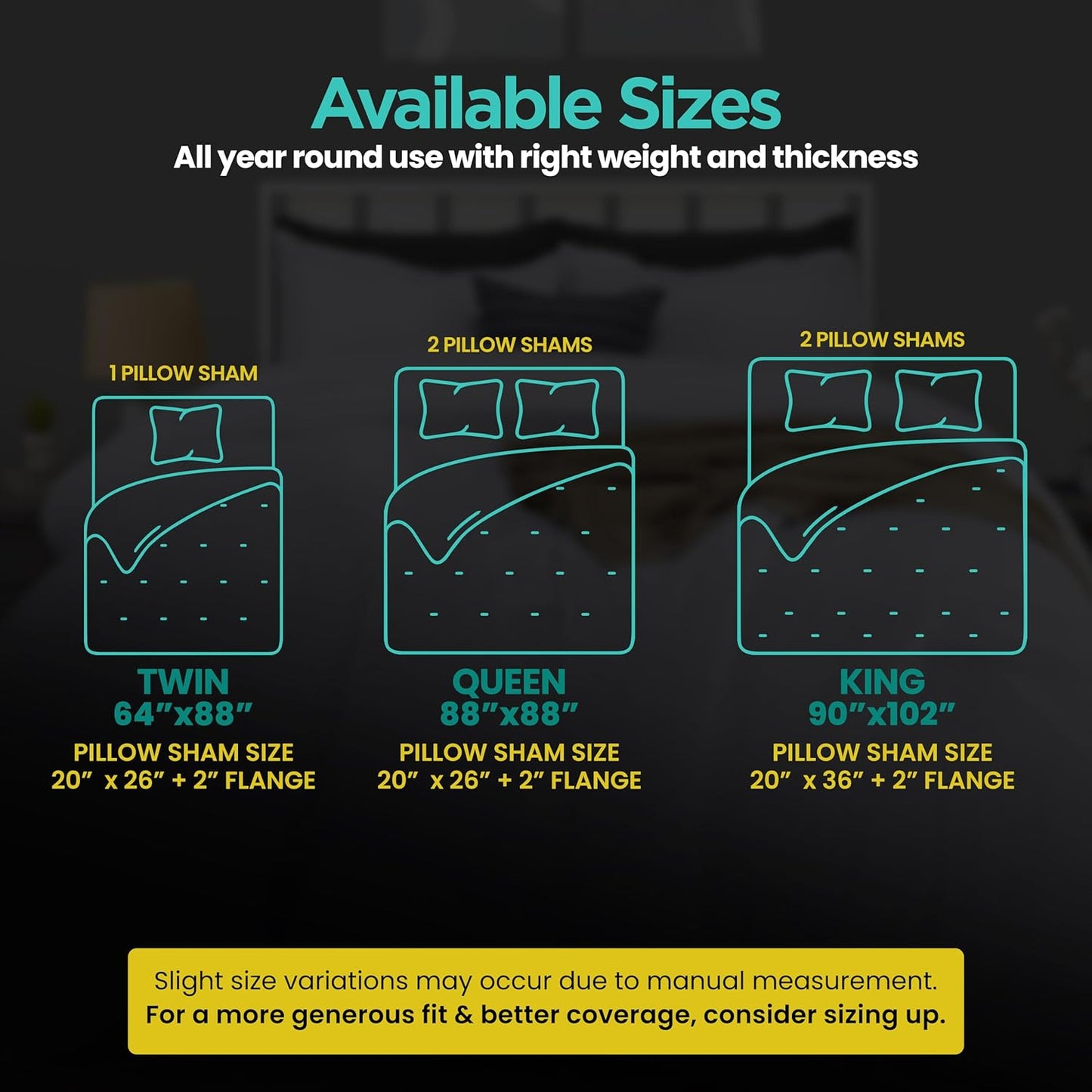 Utopia Bedding King Comforter Set - 3 Piece Soft Down Alternative Bedding | White, 90 x 102 Inches