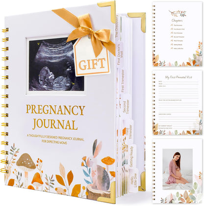 Pregnancy Journal by [Brand Name] - 82-Page Hardcover Memory Book for Expecting Moms | Thoughtful Gift for First-Time Moms