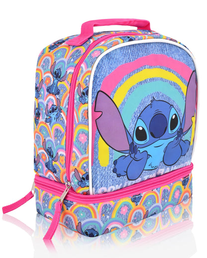 Fast Forward Stitch Lunch Box for Kids | Insulated Lunch Bag Lunch Box for Girls, Boys, Unisex | Lilo and Stitch Multicolor Reusable Lunchbox