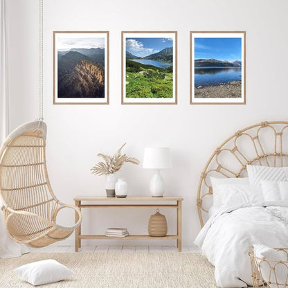 JCJMY Puzzles Frame - Display 18x24 with Mat or 19.25x26.75 Without | Rustic Brown Wall Hanging