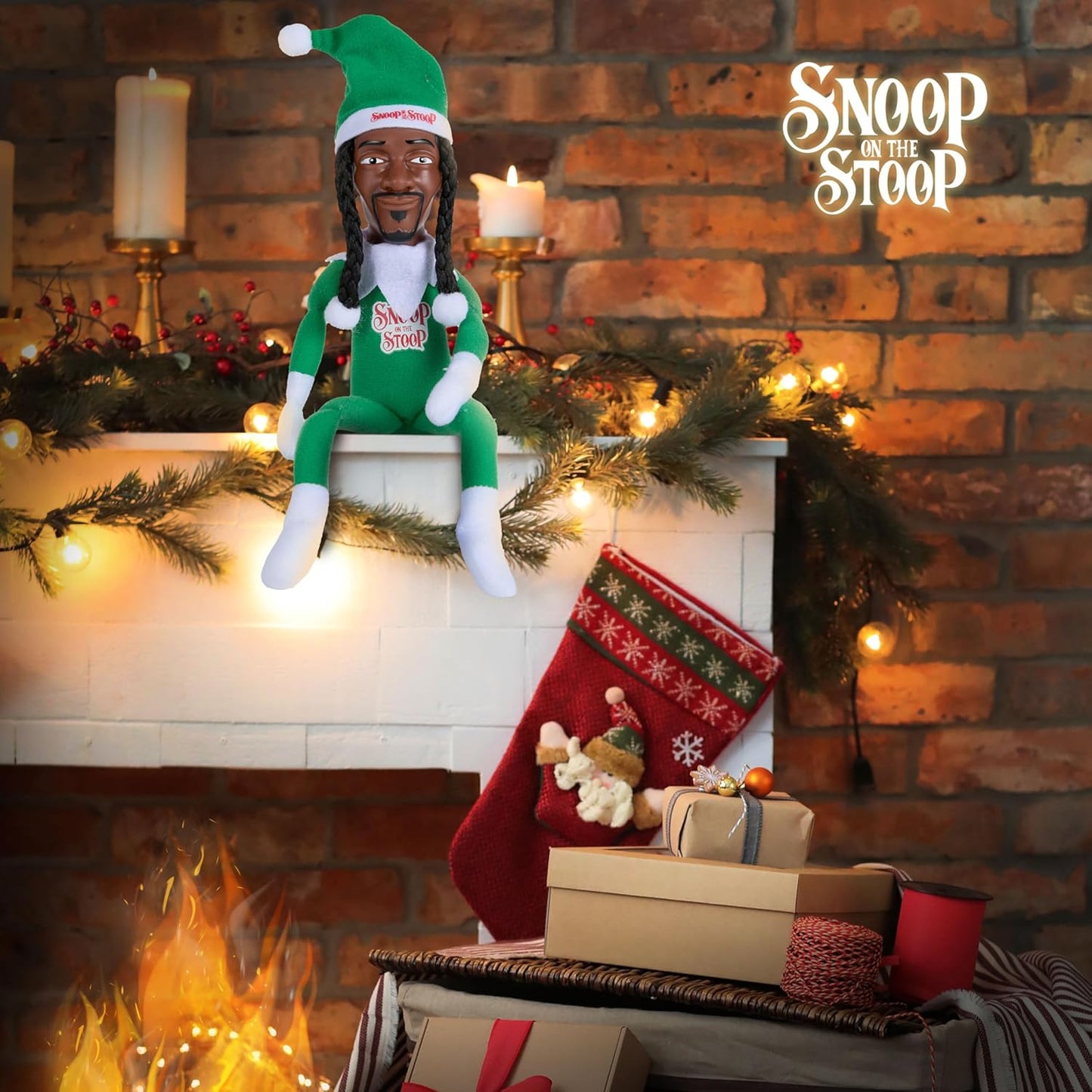Snoop Dogg Christmas Elf Figurine - 12” Plush Shelf Decor for Holiday Cheer
