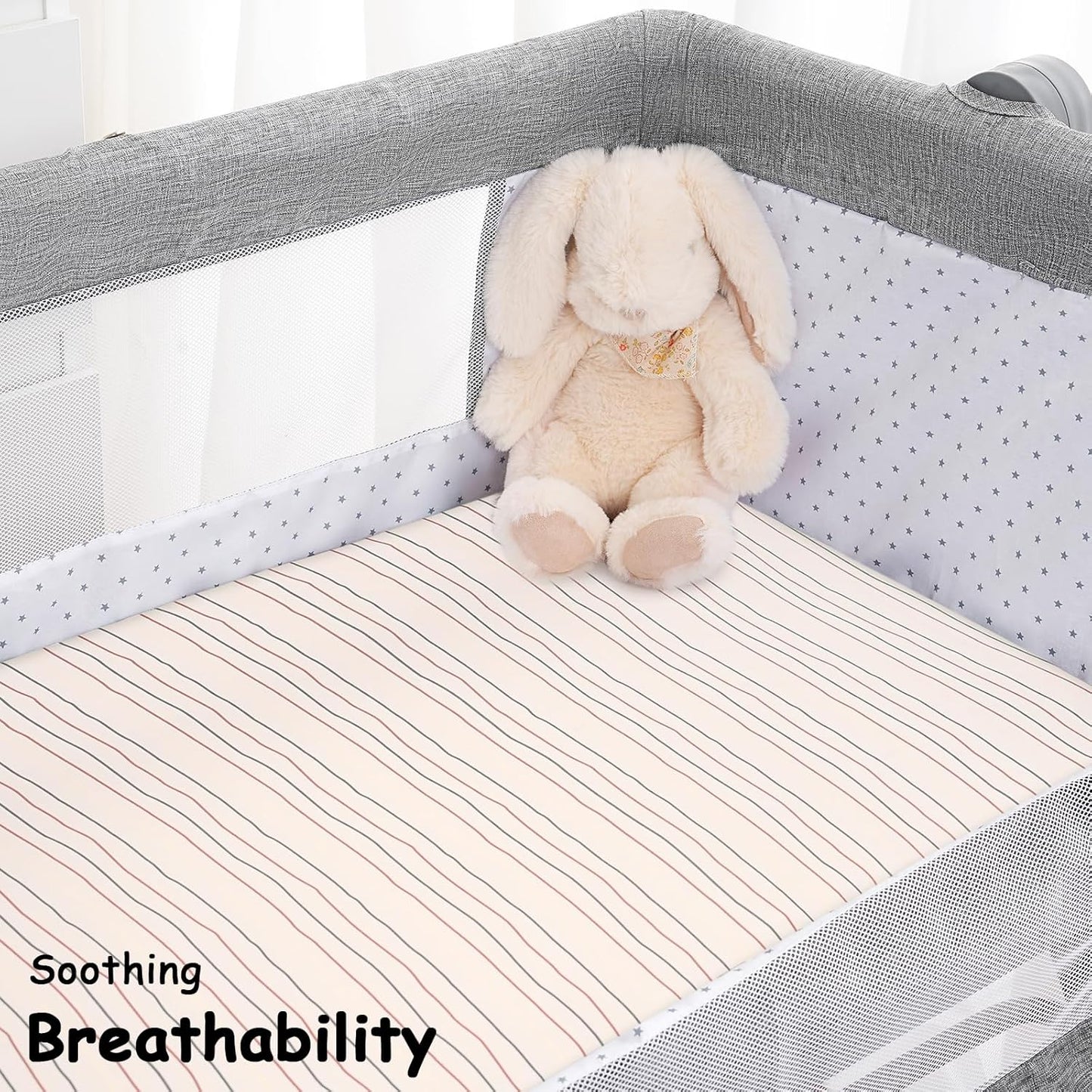 Yoofoss Bassinet Sheets - 3-Pack Fitted Sheets for Halo, Baby Delight & Angelbliss | Soft, Breathable Design (Brown & Animals)