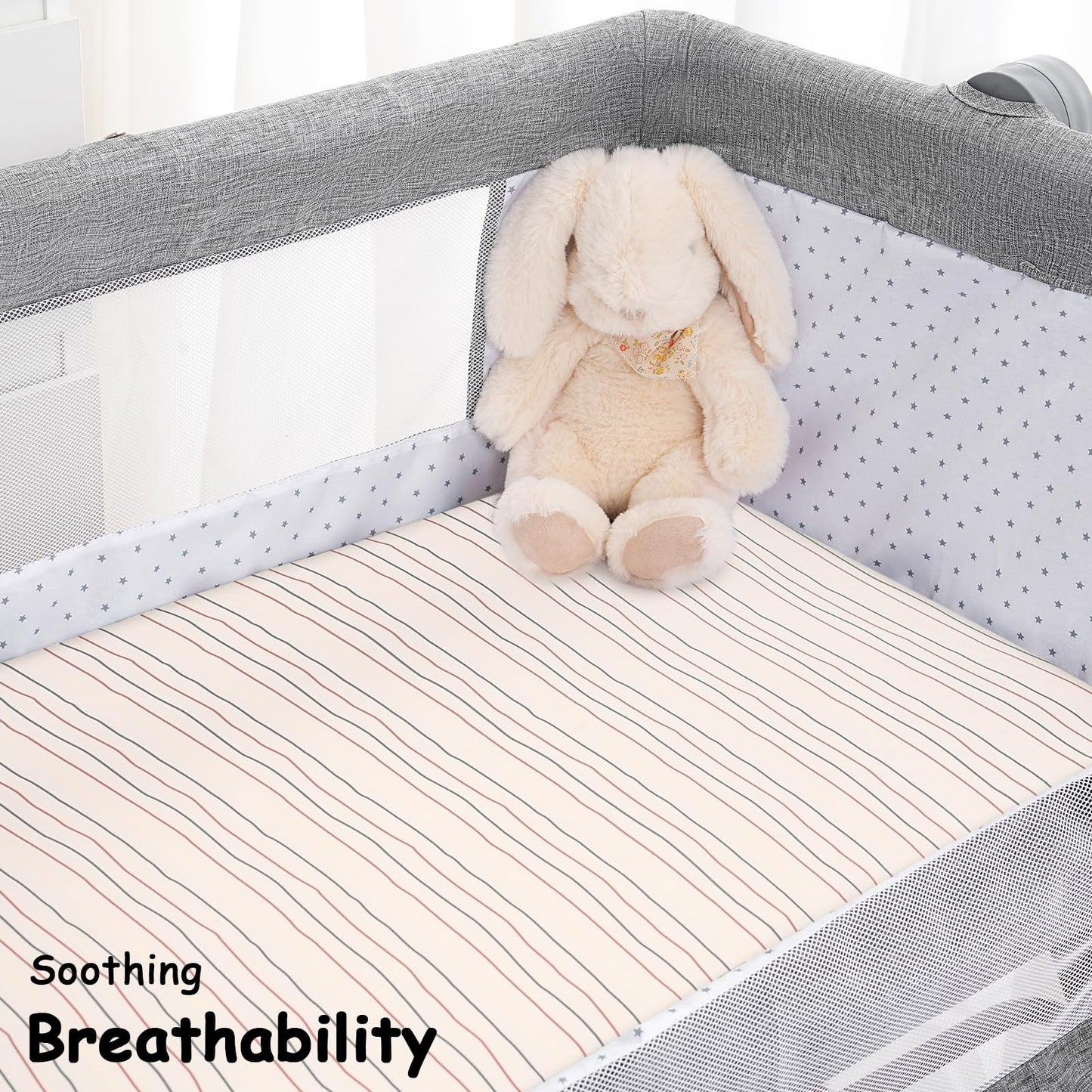 Yoofoss Bassinet Sheets for Baby,3-Pack Fitted Bassinet Sheets Set Compatible with Halo Bassinest Swivel Sleeper,Baby Delight,Angelbliss,Soft Breathable Bassinet Mattress Sheets (Brown+Animals)