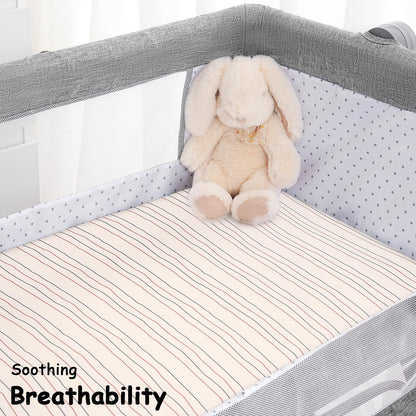 Yoofoss Bassinet Sheets for Baby,3-Pack Fitted Bassinet Sheets Set Compatible with Halo Bassinest Swivel Sleeper,Baby Delight,Angelbliss,Soft Breathable Bassinet Mattress Sheets (Brown+Animals)