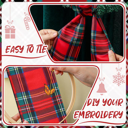 VitalCozy Christmas Wreath Sash - Satin Monogram Ribbon for Indoor/Outdoor Decor | Holiday Garland Accessory
