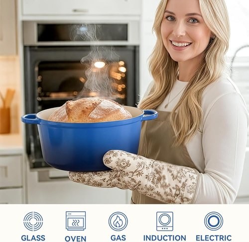 Le Creuset 6 Quart Dutch Oven | Non-Stick Enameled Cast Iron for Baking & Roasting - Blue