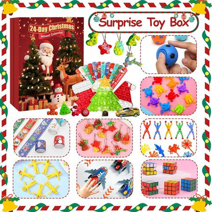 Fidget Advent Calendar 2025 - Christmas Countdown with 24 Surprising Fidget Toys | Perfect Sensory Gifts for Kids