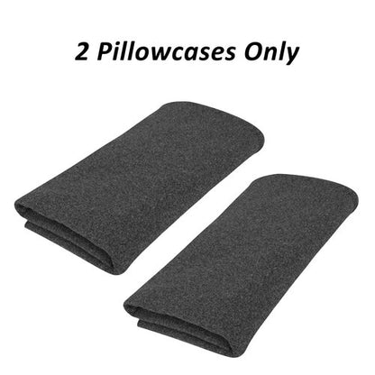 Stretch Pillowcases - Micro Jersey Knit & Ultra Soft Grey Pillow Cases, Standard Size - Set of 2, Heather Gray