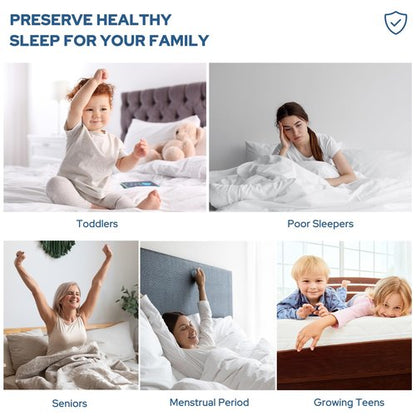 BEDLORE Waterproof Mattress Protector, King Size Noiseless Mattress Pad with Deep Pocket 6"-18" Depth, Soft Breathable Bed Mattress Cover Washable for Home, Bedroom, Hotel (Navy Blue)