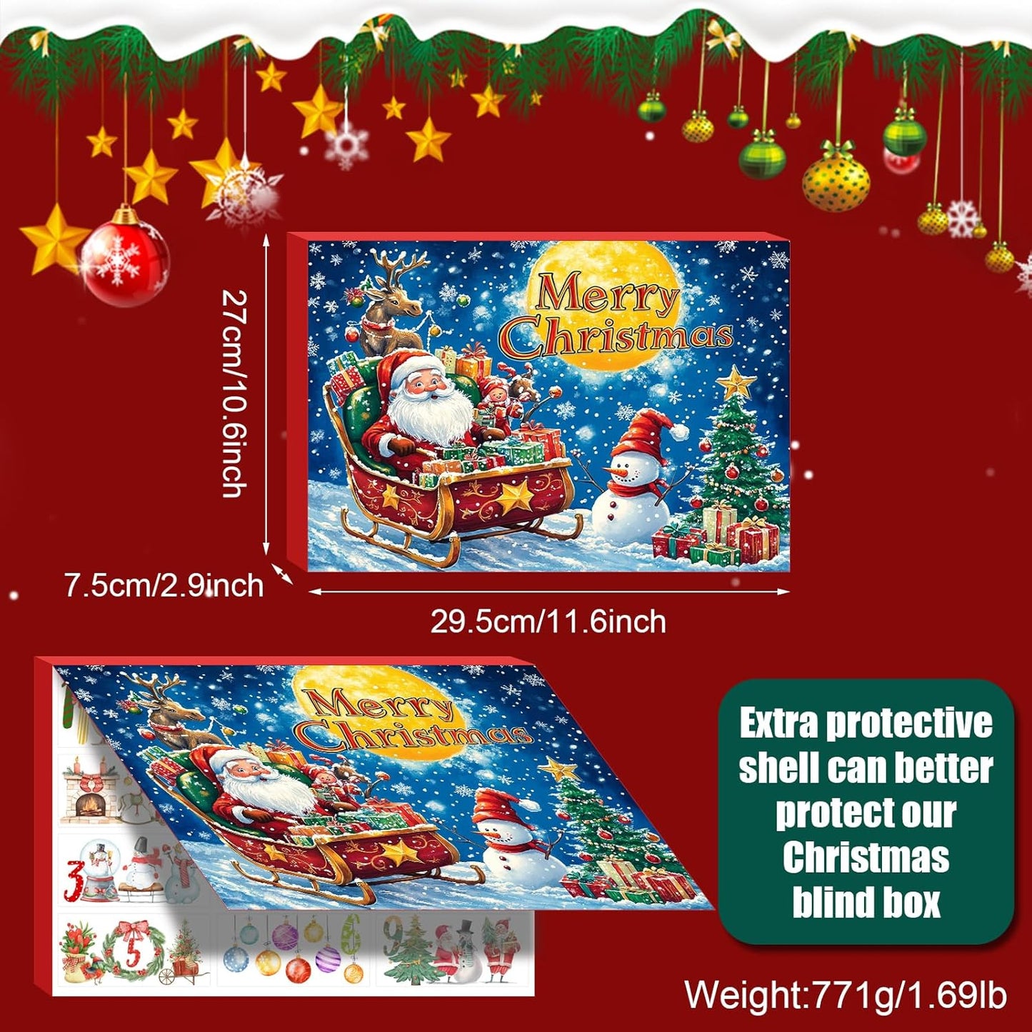 Skiennix Christmas Fuzzy Sock Advent Calendar - 12 Days of Cozy Socks for Adults & Kids | Perfect Holiday Gift