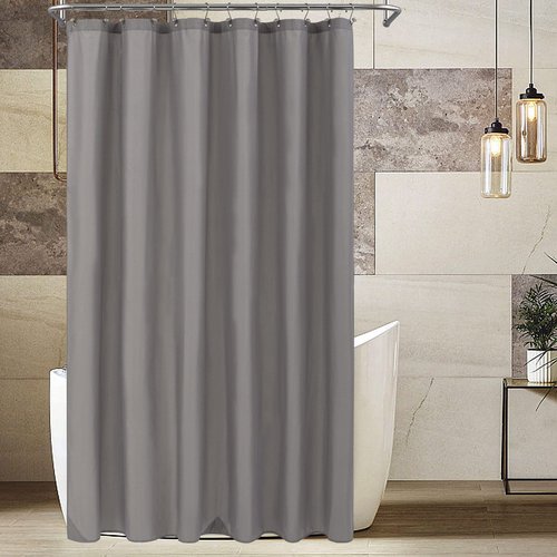 ALYVIA SPRING Extra Long Fabric Shower Curtain Liner Waterproof - 72" x 96", Soft & Lightweight X-Long Shower Curtain with 3 Magnets, Machine Washable - 72x96, Grey
