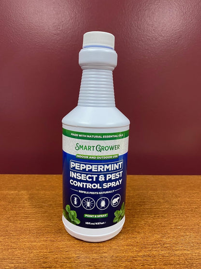 Smart Grower Peppermint Oil Insect & Pest Control Spray - Maximum Strength, 16 FL OZ | Repels Mice, Spiders, Ants