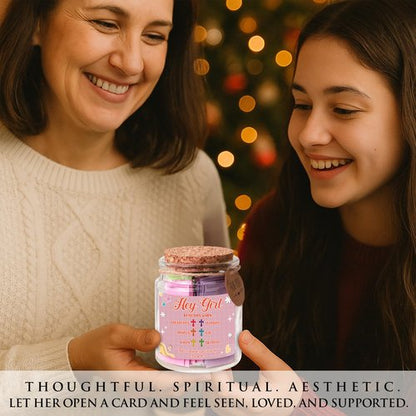 Bible Verse Jar for Teen Girl – First Communion Gifts for Girls, Christian Gift For Teens, Graduation Gifts