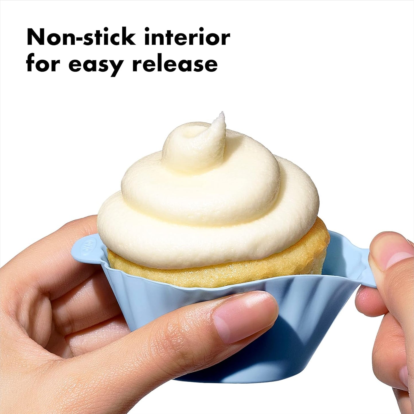 OXO Good Grips Silicone Baking Cups - Reusable, Non-Stick, BPA-Free | 12 Pack for Muffins & Cupcakes