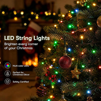 Dazzle Bright 132ft 400 LED Outdoor Christmas String Lights - 8 Modes, Waterproof