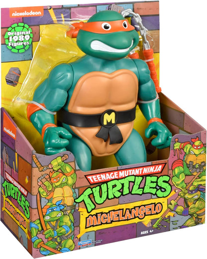 Teenage Mutant Ninja Turtles | Classic 12-Inch Michelangelo Figure - Inspired by 1988 TV Show, Green