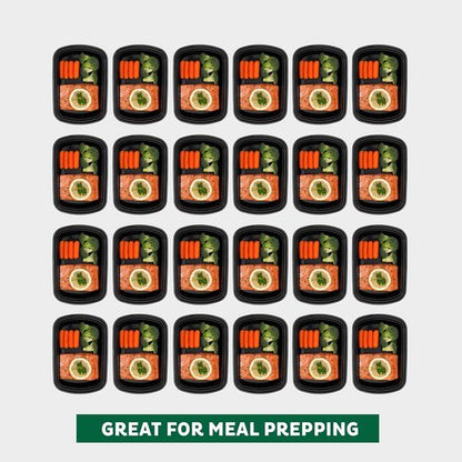 Freshware Meal Prep Containers - 50 Pack, 1 Compartment, BPA Free, Stackable & Microwave Safe (32 oz)