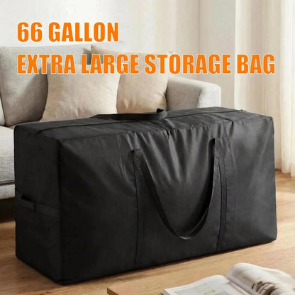 XXL Storage Bags by [Brand Name] - 66 Gallon Extra Large Totes with Zippers & Side Handles | Black