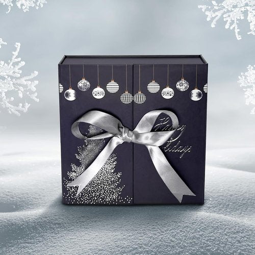 Five Day Jewelry Advent Calendar - Gold Plated Hoop Earrings, Sapphire Studs & Silver Bracelet Set