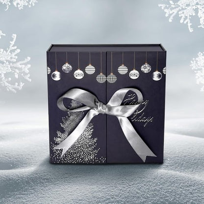 Five Day Jewelry Advent Calendar - Gold Plated Hoop Earrings, Sapphire Studs & Silver Bracelet Set