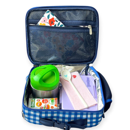 Yumbox Cubi Triple Insulated Stainless Steel Thermal Jar for Hot & Cold Lunches, Kids Size, Easy Open and Carry Handle, Unique Rounded Square Jar and Non-Slip design (Apple Green)