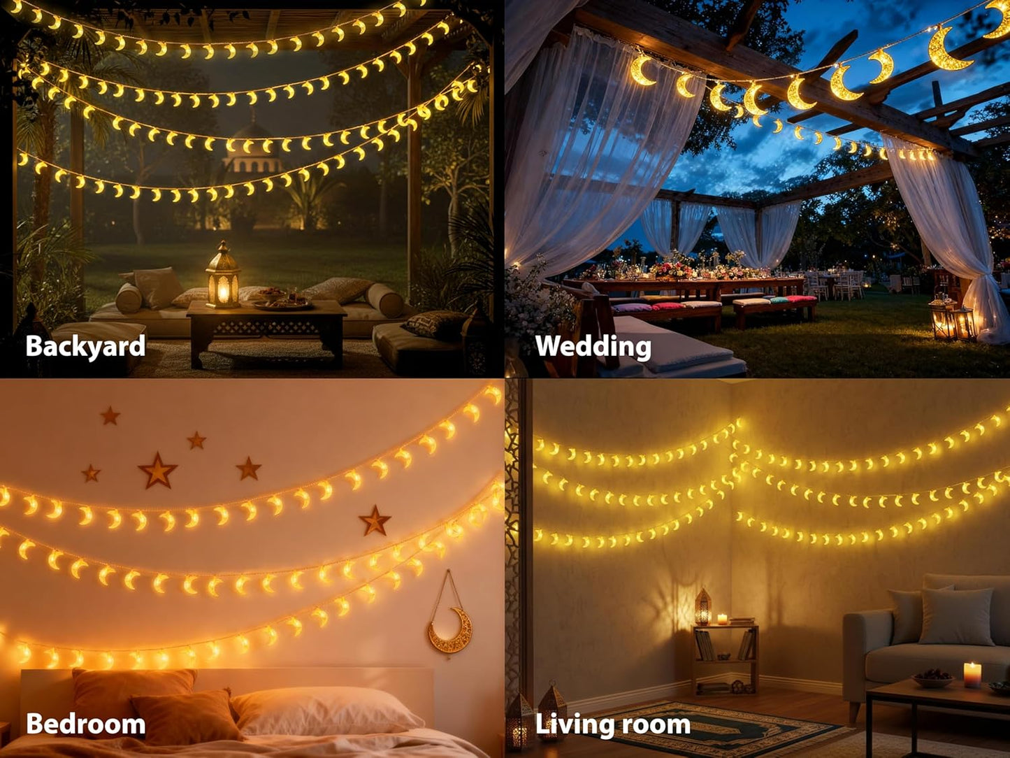 OLEEK Ramadan Lights - 20 ft LED Decorations for Home | Perfect Ramadan Gifts for Kids