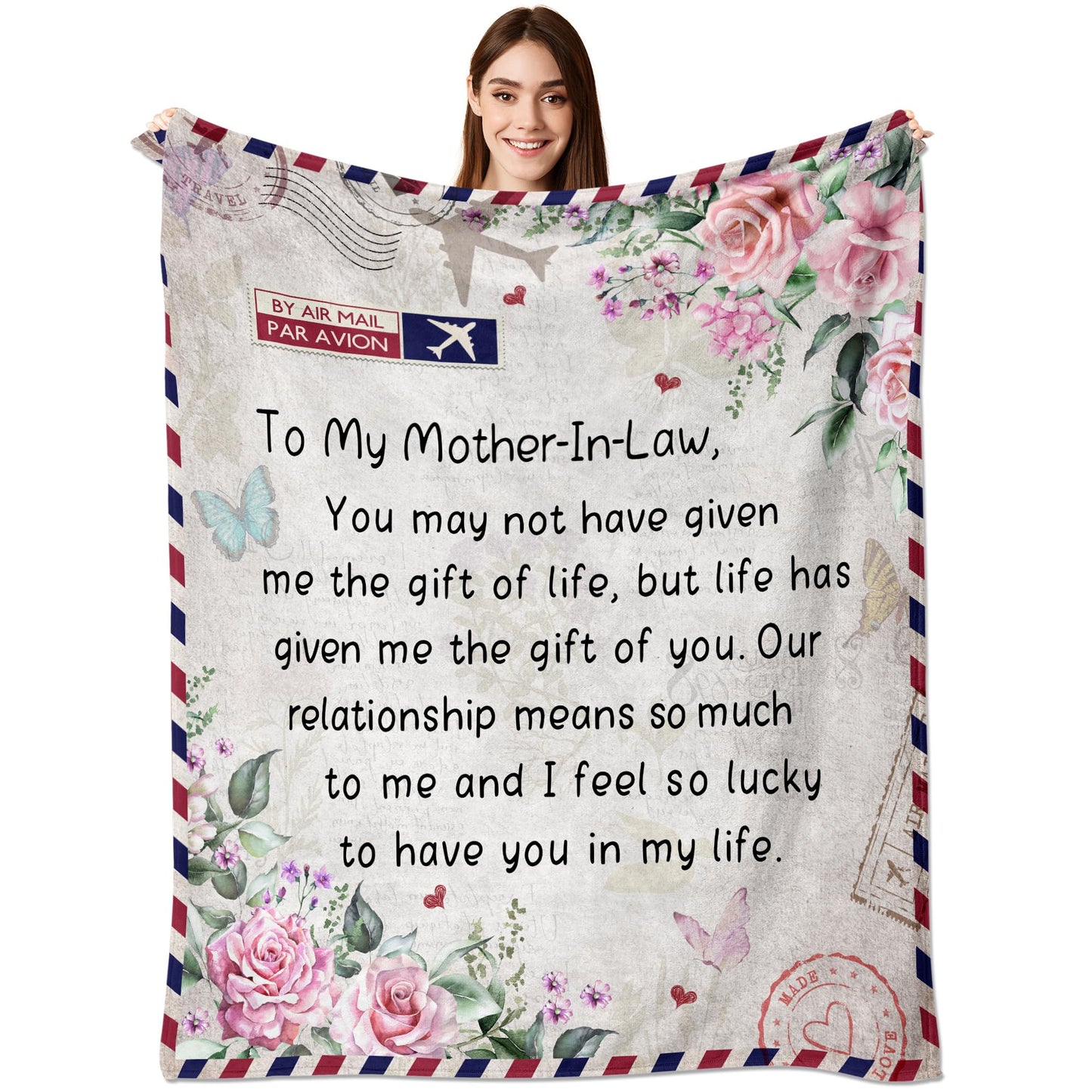 Itvgekp Mother in Law Gifts - Best Mother-in-Law Gifts Throw Blanket50”x60”, Mother in Law Gift Ideas for Birthday, Best Gifts for Mother in Law Mothers Day Christmas Valentine's Day