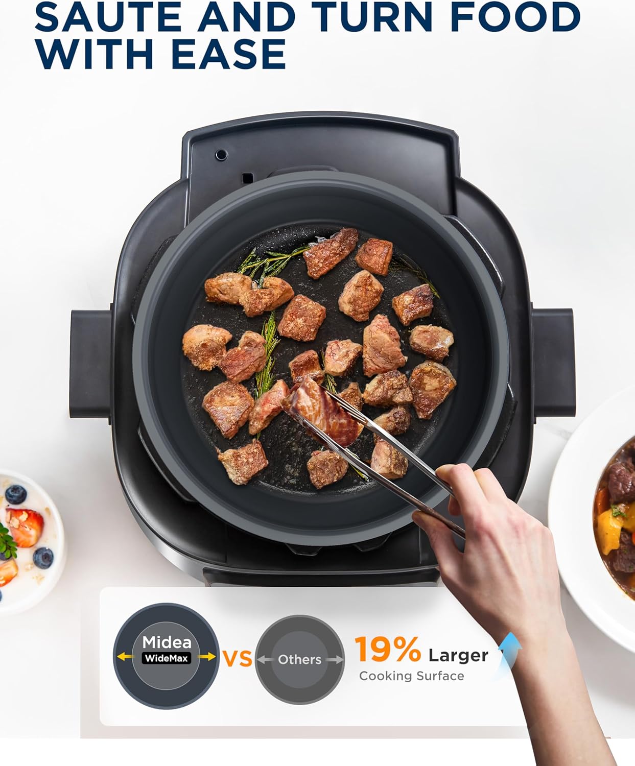 Midea WideMax 12-in-1 Electric Pressure Cooker - 6.5 Quart Multi-Functional with 12 Presets