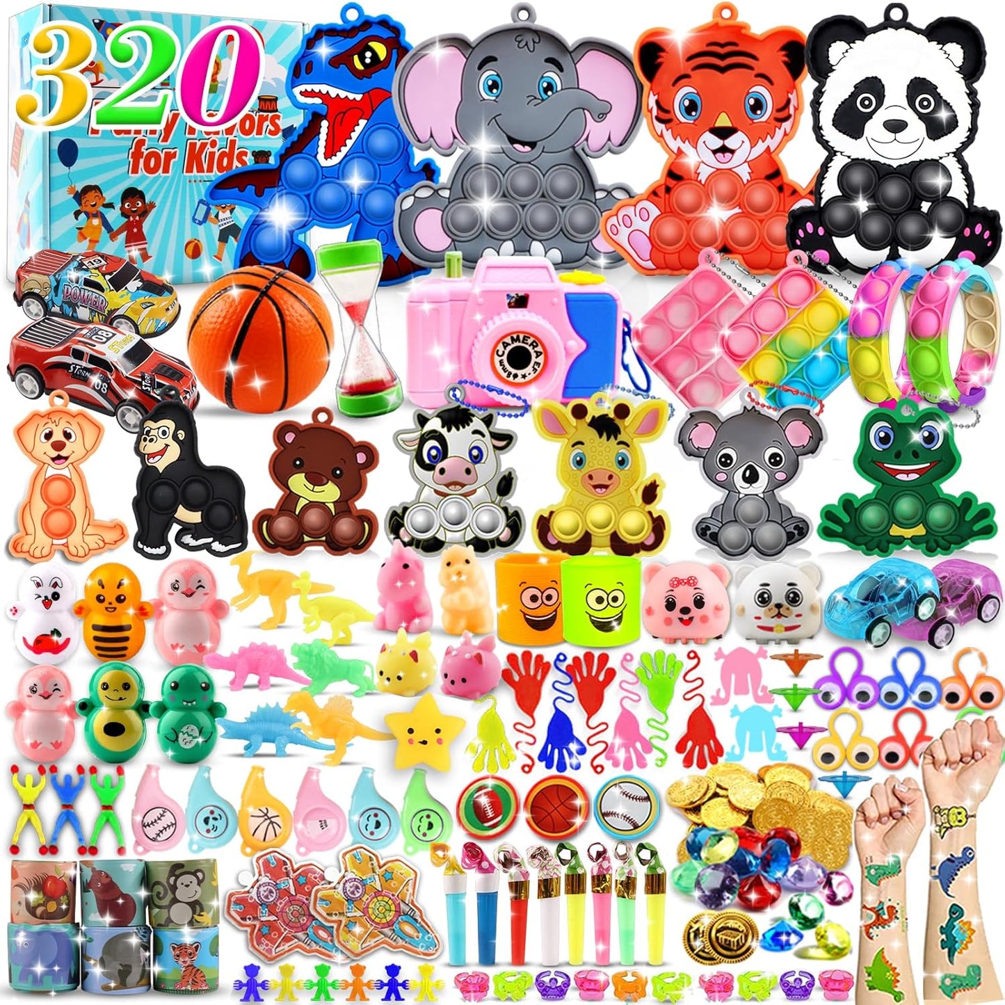 Skiennix 320PCS Party Favors - Fun Easter Egg Fillers & Fidget Toys for Kids | Classroom Prizes & Pinata Stuffers