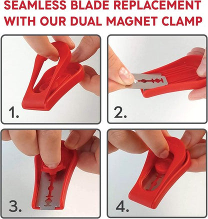 KneadAce Bread Lame - Upgraded Magnetic Dough Scoring Tool with 5 Razor Blades & Patterns Booklet