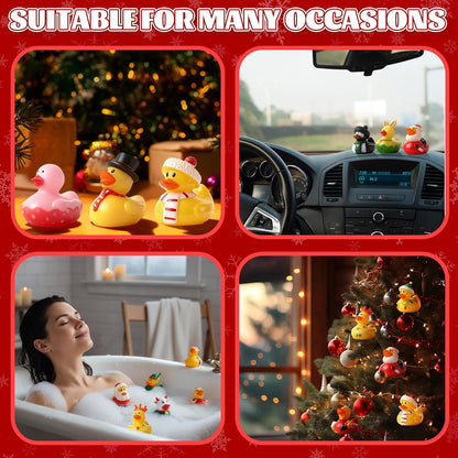 Sotiff Christmas Rubber Duck Bath Set - 24 Pcs Advent Calendar Surprise Gifts | Yellow-Green
