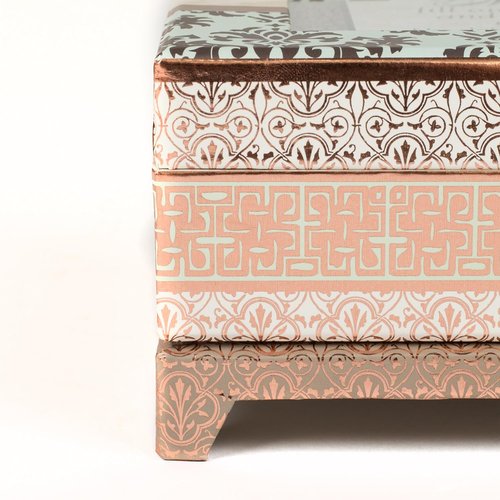 Cottage Garden Musical Jewelry Box - Granddaughter Belle Design with Damask Finish | Plays Amazing Grace