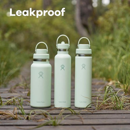 Hydro Flask Water Bottle - Insulated Stainless Steel - Wide Mouth Flex Chug Lid, Non Spill, Leakproof in 24 Oz Nectar Orange