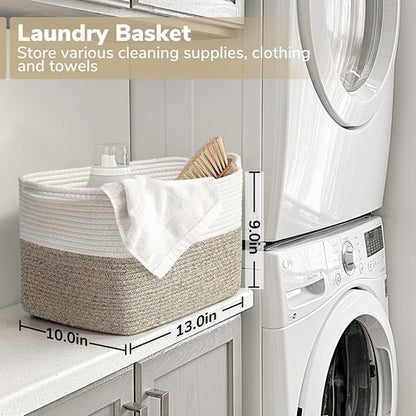 Goodpick Woven Storage Baskets - Stylish Organizing Solution for Home Decor | 13" x 10" x 9", Brown