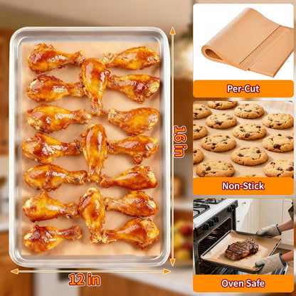 YUANYE Parchment Paper Baking Sheets - 400PCS Unbleached Precut 12"x16" Non-Stick for Oven & Air Fryer
