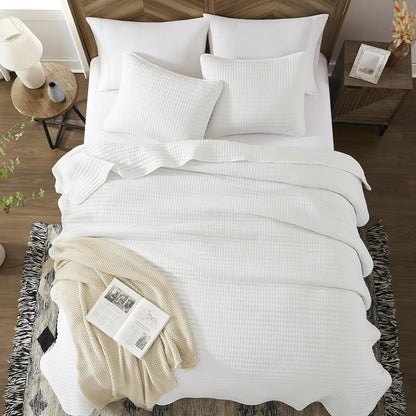 WRENSONGE King Size Quilt Bedding Set - 3 Piece Lightweight Summer Coverlet | Soft Bedspread with 2 Pillow Shams