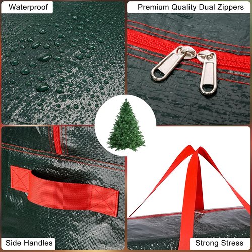 KRYSTY Christmas Tree Storage Bag - Durable Waterproof Design for 9 Ft Holiday Trees | Zippered with Carry Handles