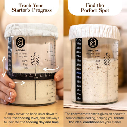 Skiennix Sourdough Starter Kit - Beginner-Friendly Baking Supplies with 10" Round & 11" Oval Banneton Baskets