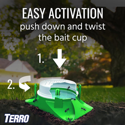 TERRO T1806SR Outdoor Liquid Ant Baits - 2-Pack with 12 Effective Traps for Home Protection