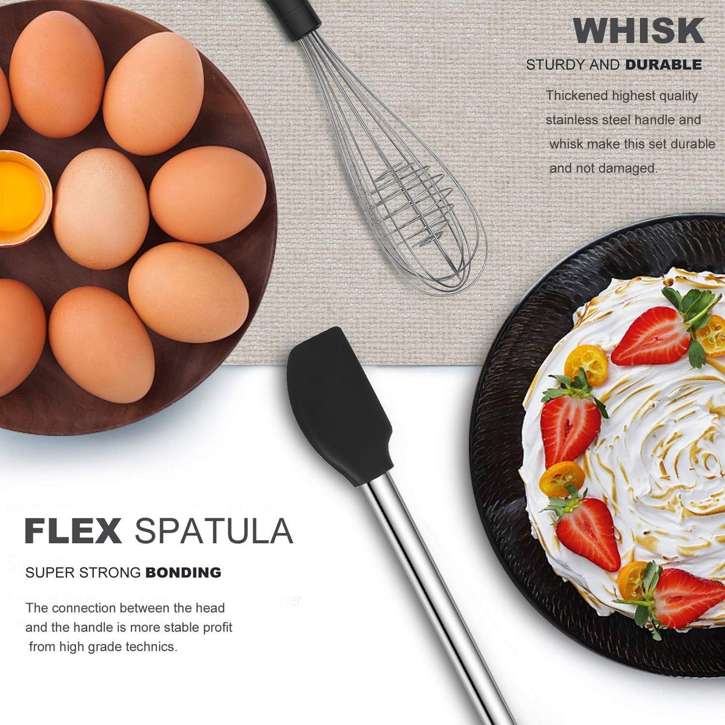 Skiennix Silicone Cooking Utensil Set - 33 Essential Kitchen Gadgets for Nonstick Cookware | Durable Spatula & Spoon Collection