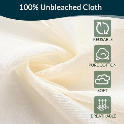 Grade 100 8-Pack Cheesecloth by [Brand Name] - 20x20 Inch Reusable Unbleached Cotton Strainer for Cooking, Baking & Juicing
