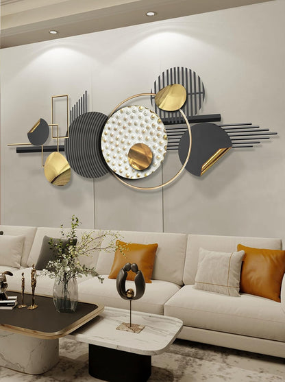 Skiennix Framed Minimalist Abstract Geometric Wall Art - Large 59 x 20 Inch Decor for Home & Office