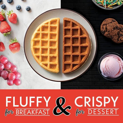 Gourmia Belgian Waffle Maker - Compact Design with Adjustable Browning & Easy-Clean Nonstick Plates