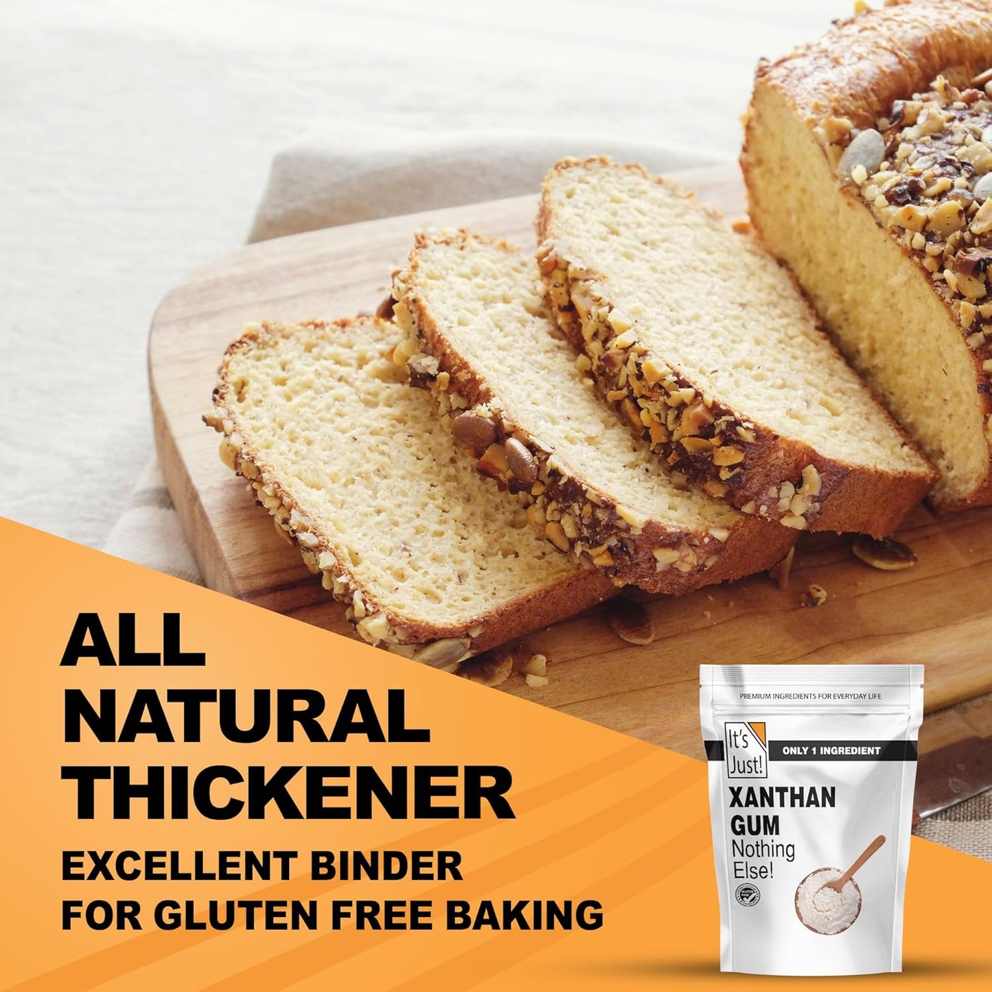 Xanthan Gum - Gluten-Free Thickener for Sauces & Dressings | 8oz Non-GMO Keto Baking Essential