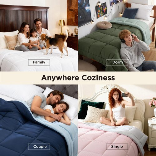 Bedsure Comforters Queen Size Duvet Insert, All Season Bed Comforter, Quilted Down Alternative Duvet, Box Stitched Comforter with Corner Tabs, Machine Washable, 88 x 88 Inches (White)