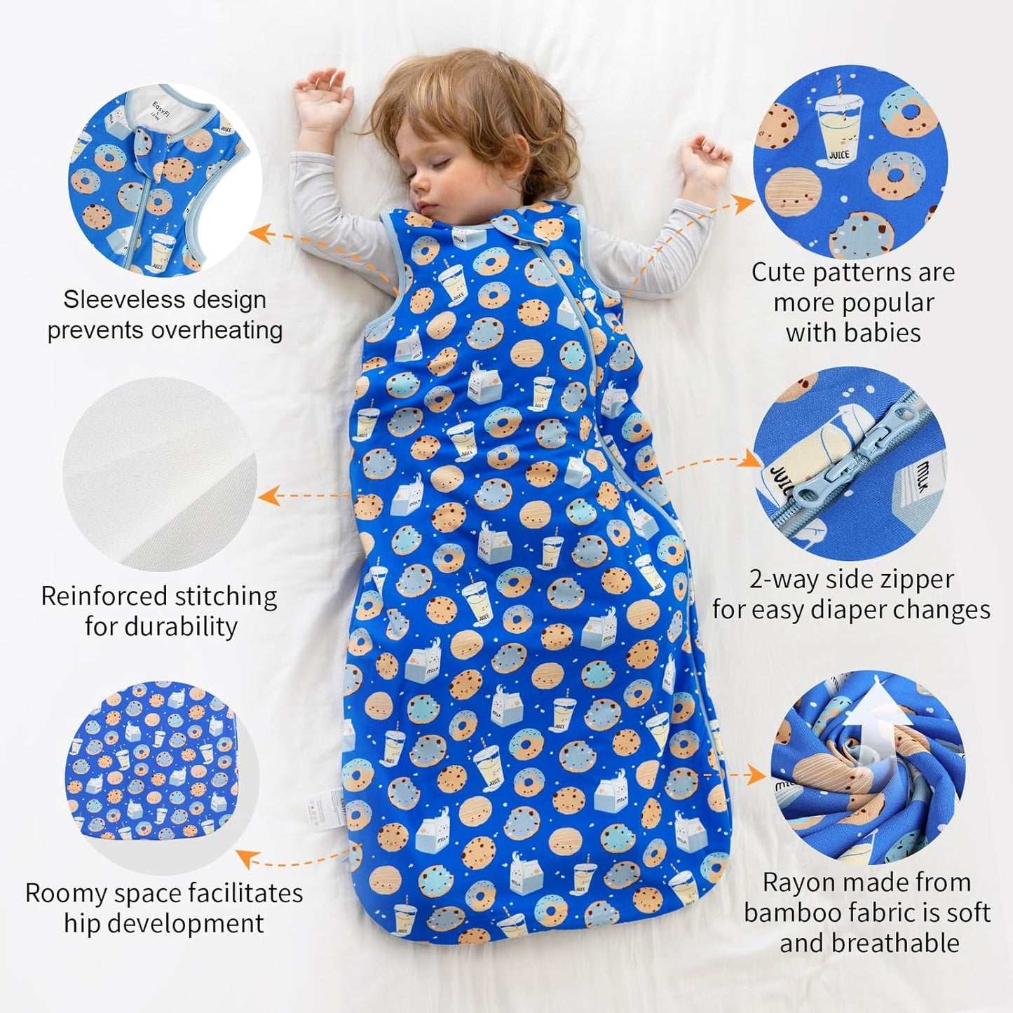 Bamboo Rayon Sleep Sack by [Brand Name] - Supersoft 1.0 Tog Baby Wearable Blanket | Unisex 6-12 Months