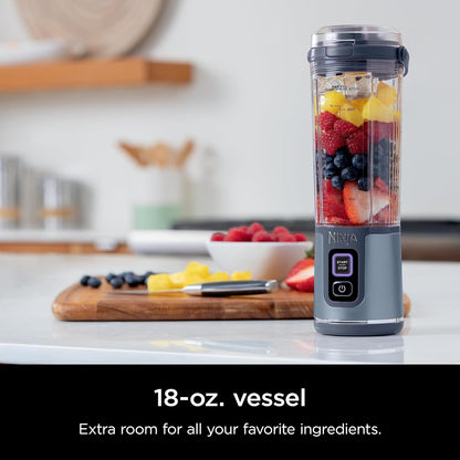 Ninja BC151NV Portable Blender - Cordless 18oz Personal Blender for Smoothies & Shakes | BPA Free, USB-C Rechargeable, Denim Blue