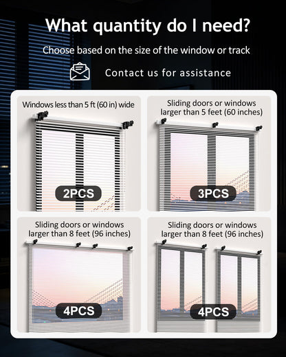 Over Blinds Curtain Rod Brackets for Outside Mounted, No-Drill Blinds Curtain Rod Holders for 1.3-2" Rectangular Headrails, Tool-Free & No Wall Damage, Apartment & Renter Friendly (Set of 3, Black)