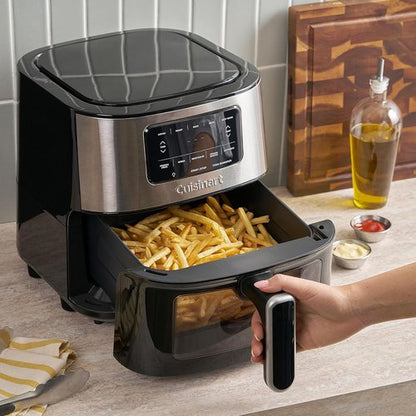 Cuisinart Air Fryer - 6-Quart Large Capacity with 5 Cooking Functions & Dishwasher-Safe Parts | Stainless Steel & Black
